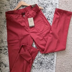 Jordan Nike Woven Trousers Zip Bottom Streetwear Grunge Womens  S Nwt Burnt Red